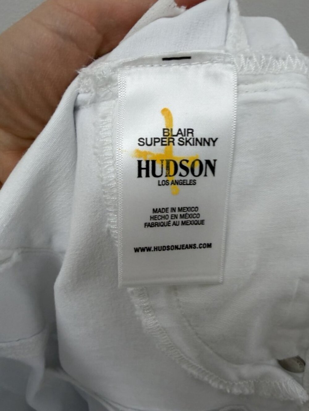 Hudson jeans HIGH RISE BLAIR Ankle SUPER SKINNY White Sz 29 New - Picture 7 of 13